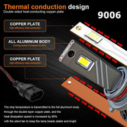 Auto Pearl 2-Side 9006 LED Bulb With Turbo Cooling Fan, wide ultra bright Led light 120W, 6000K, 3500LM White Light compatible with All Car (Pack of 2)