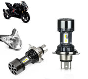 Auto Pearl Durable H4 3200LM CSP LED Hi / Lo Beam LED Motorcycle Headlight Bulb DC 12V-35W with cooling fan compatible with All Bike (Pack of 1)