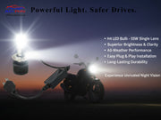 Auto Pearl H4 55W CSP LED Motorcycle Headlight Bulb, Single Lens White Hi/Low Beam, DC 12V 6000K, Compatible with All Bike (Pack of 1)