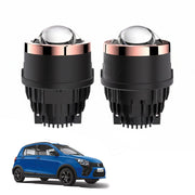 Auto Pearl 3in1 Projector Lens Fog Light With Tri-Color Inbuilt Led Hi/Low Beam 12V 3 Inch BI-Xenon Fog Light Projector Housing (White/Warm White/Yellow) compatible with All Car