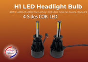 Auto Pearl H1 Bulb Type LED Headlight Bulb 80W 14000LM 4300K Warm White, 4-Side H1 Fog Light compatible with All Car (Pack of 2)