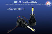 Auto Pearl H1 Bulb Type LED Headlight Bulb 80W 14000LM 4300K Warm White, 4-Side H1 Fog Light compatible with All Car (Pack of 2)