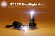 Auto Pearl H7 Bulb Type LED Headlight Bulb 80W 14000LM 4300K Warm White, 4-Side H7 Fog Light compatible with All Car (Pack of 2)
