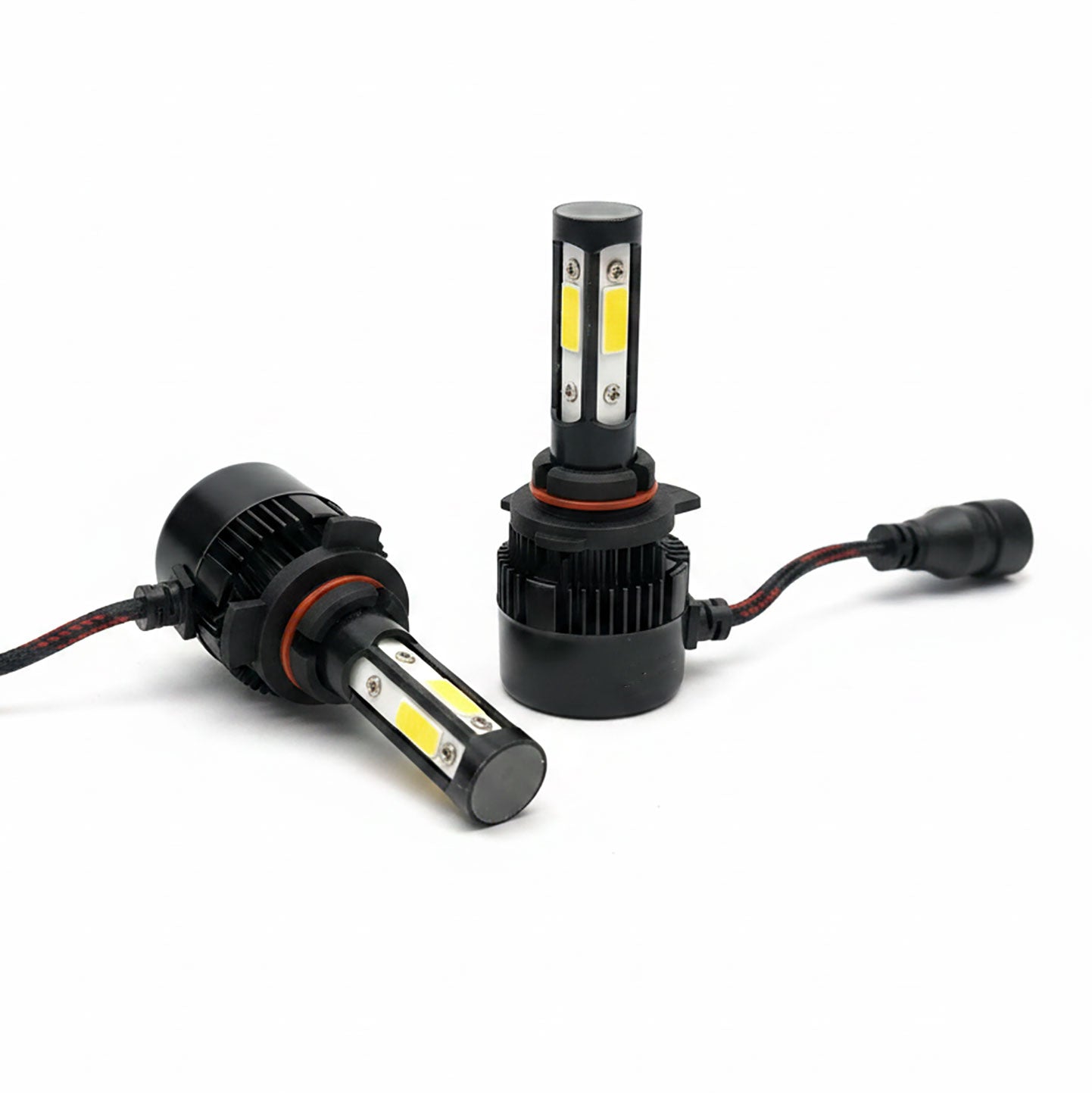 Auto Pearl 9012 Bulb Type LED Headlight Bulb 80W 14000LM 4300K Warm White, 4-Side Fog Light 9012 compatible with All Car (Pack of 2)
