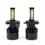 Auto Pearl H4 Bulb Type LED Headlight Bulb 80W 14000LM 4300K Warm White, 4-Side H4 Fog Light compatible with All Car (Pack of 2)
