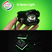 Auto Pearl Motorcycle Monster 110W Fog Light Set with tail light – Ultra Bright LED with Wiring Harness & Mounting Clamps | Universal Fit (1 Set)
