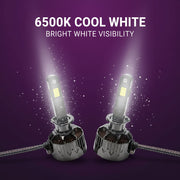 Auto Pearl H1-6500K 320W, 18000LM LED Headlight Bulb with rear cooling Fan for Car (Cool White Light LED Headlight Bulb)
