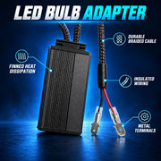 Auto Pearl H1-6500K 320W, 18000LM LED Headlight Bulb with rear cooling Fan for Car (Cool White Light LED Headlight Bulb)