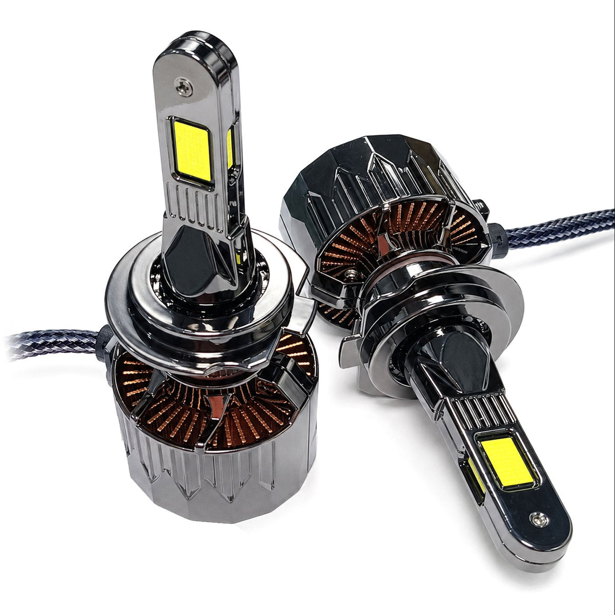Auto Pearl H7-6500K 320W (160W Each), 18000LM LED Headlight Bulb with rear cooling Fan for Car (Cool White Light LED Headlight Bulb)