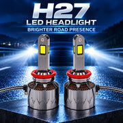 Auto Pearl H27-6500K 320W, 18000LM LED Headlight Bulb with rear cooling Fan for Car (Cool White Light LED Headlight Bulb)