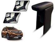 Auto Pearl Premium Car Armrest with Storage Box, High-Density Foam, Nappa Leatherette, No Obstruction to Rear Window Buttons, for BRV