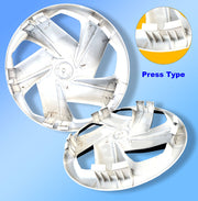 Press Type Hubcap Magnite Wheel Cover Replacements for OEM Steel Wheels Polypropylene Material with Retention Ring | Set of 4 Pcs