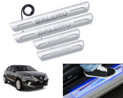 Auto Pearl Car Door Foot Step Led Sill/Scuff Plates With Mirror Finish Compatible with All Models (Set of 4)