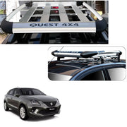 Car Roof Quest Luggage (4x 4) Frame Aluminum Roof Frame Universal Roof Frame Travel Frame Load Frame Load Over 100 kg Roof Shelves Luggage Box Roof Rack (Silver)