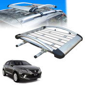 Car Roof Luggage (4x 4) Frame Aluminum Roof Frame Universal Roof Frame Travel Frame Load Frame Load Over 100 kg Roof Shelves Luggage Box Roof Rack (Silver)