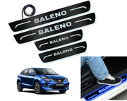 Auto Pearl Car Door Foot Step Led Sill/Scuff Plates With Mirror Finish Compatible with All Models (Set of 4)