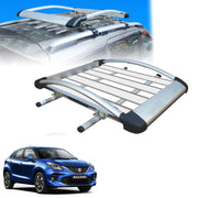 Car Roof Luggage (4x 4) Frame Aluminum Roof Frame Universal Roof Frame Travel Frame Load Frame Load Over 100 kg Roof Shelves Luggage Box Roof Rack (Silver)