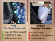 Auto Pearl FlapRest Car Back Rest Pillow | Memory Foam Back Pillow| Car Seat Back Cushion| Car Back Pillow for Back Pain Relief in Office, Driving (Black Hemming, Pack of 1)