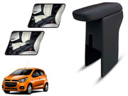 Auto Pearl Premium Car Armrest with Storage Box, High-Density Foam, Nappa Leatherette, No Obstruction to Rear Window Buttons, for Beat Type-2 (2017 Onwards)