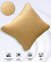 Leatherite Car Pillow Cushion for Car (Rectangular, Square, Pack of 4)