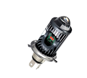 Auto Pearl Motorcycle H4 35W LED Headlight Dual Beam White and Yellow light and Red-Blue light with Flashing light compatible with All Bikes and H4 Car