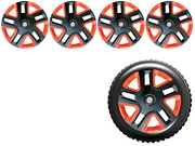 Press Type R16 Hubcap Brezza Wheel Cover Replacements for OEM Steel Wheels Polypropylene Material with Retention Ring | Set of 4 Pcs