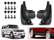 O.E Type Custom Front and Rear Mud Flap Guard (Set of 4 Pcs) | Compatible with MAHINDRA | Black