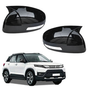 Auto Pearl Batman Style Car Side Mirror Cover Cap, ABS Material, Black, Compatible for All Car (Pack of 2)