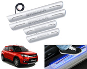 Auto Pearl Car Door Foot Step Led Sill/Scuff Plates With Mirror Finish Compatible with All Models (Set of 4)