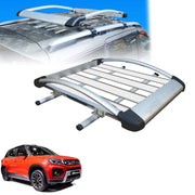 Car Roof Luggage (4x 4) Frame Aluminum Roof Frame Universal Roof Frame Travel Frame Load Frame Load Over 100 kg Roof Shelves Luggage Box Roof Rack (Silver)