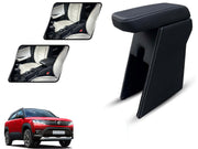 Auto Pearl Premium Car Armrest with Storage Box, High-Density Foam, Nappa Leatherette Black with double Stitching, No Obstruction to Rear Window Buttons, for Brezza 2022 Onwards
