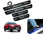 Auto Pearl Car Door Foot Step Led Sill/Scuff Plates With Mirror Finish Compatible with All Models (Set of 4)