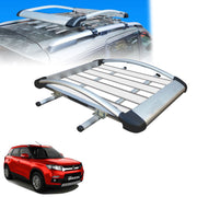 Car Roof Luggage (4x 4) Frame Aluminum Roof Frame Universal Roof Frame Travel Frame Load Frame Load Over 100 kg Roof Shelves Luggage Box Roof Rack (Silver)