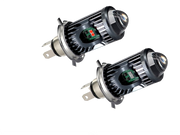 Auto Pearl Motorcycle H4 35W LED Headlight Dual Beam White and Yellow light and Red-Blue light with Flashing light compatible with All Bikes and H4 Car