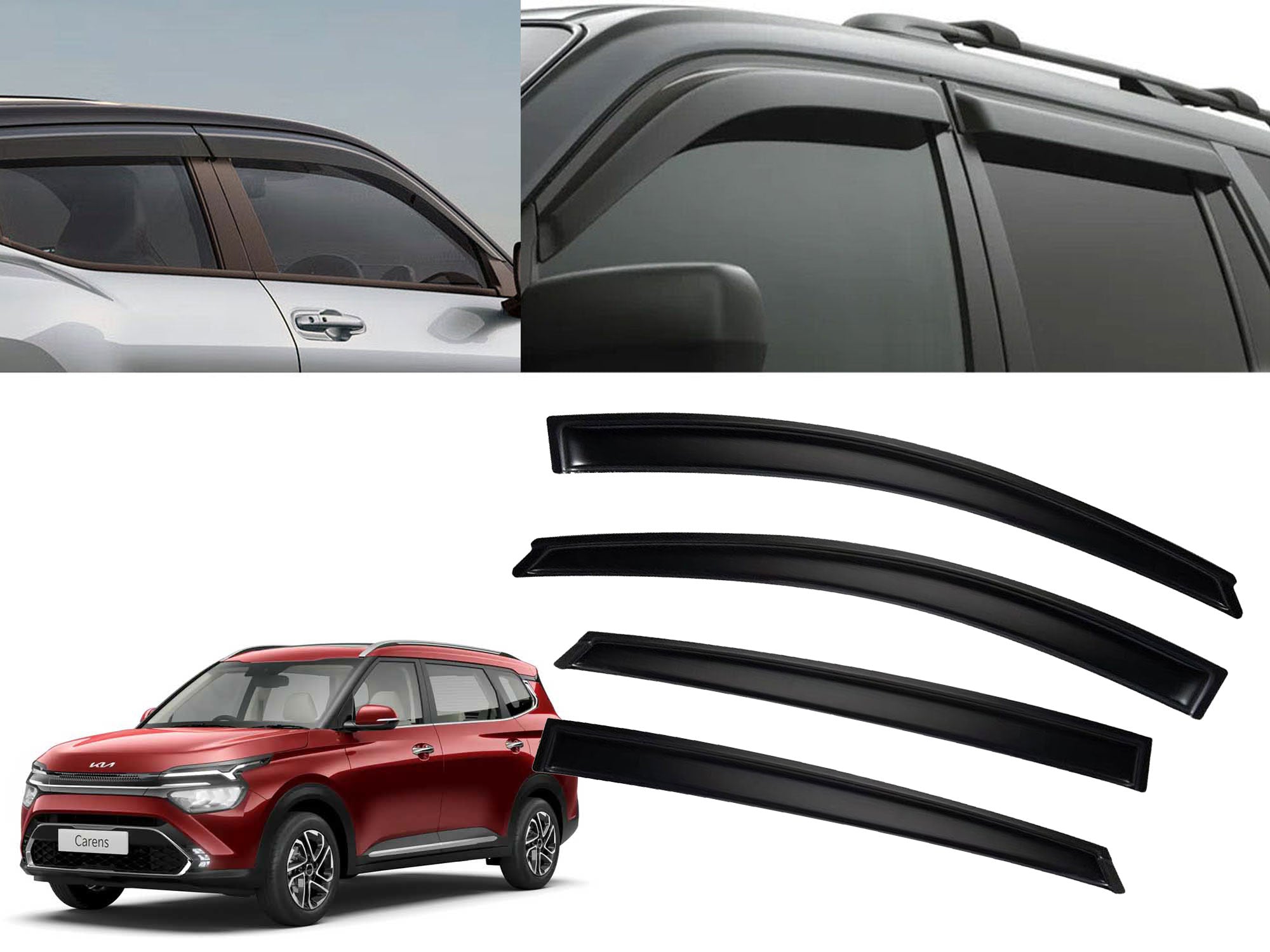 Auto Pearl Premium Door Visors for Kia | Carens 2022 6PC, Seltos, Sonet