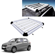 Car Roof Luggage Frame Aluminum Roof Frame Universal Roof Frame Travel Frame Load Frame Load Over 100 kg Roof Shelves Luggage Box Roof Rack (Silver)