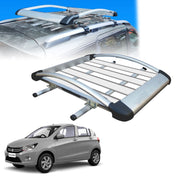Car Roof Luggage (4x 4) Frame Aluminum Roof Frame Universal Roof Frame Travel Frame Load Frame Load Over 100 kg Roof Shelves Luggage Box Roof Rack (Silver)