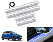 Auto Pearl Car Door Foot Step Led Sill/Scuff Plates With Mirror Finish Compatible with All Models (Set of 4)