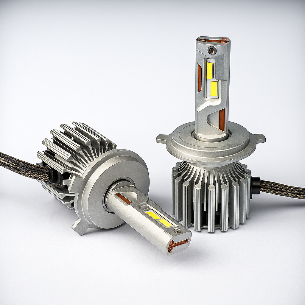 Auto Pearl H4 LED Headlight Bulb for Car 280W 18000LM 6000K (White Light LED Headlight Bulb) compatible with All Car (Pack of 2)