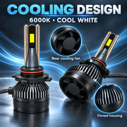 Auto Pearl E45 9005 LED Headlight Bulb, 6000K, 240W (120W Each), 15000LM, Rear Cooling Fan, Warm White Light