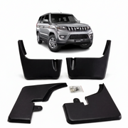 O.E Type Custom Front and Rear Mud Flap Guard (Set of 4 Pcs) | Compatible with Bolero Neo | Black