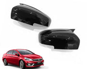 Auto Pearl Batman Style Car Side Mirror Cover Cap, ABS Material, Black, Compatible for All Car (Pack of 2)