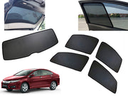 Z-Black Car Window Plug-in Half Sun Shades & Rear Dicky Curtain (Combo) for Honda