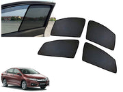 Z-Black Window Plug-in Half Sun Shades Car Curtain for Honda