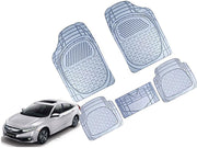 Heavy Duty Transparent 4Pcs PVC Rubber 6204 Clear Car Mat