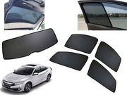 Z-Black Car Window Plug-in Half Sun Shades & Rear Dicky Curtain (Combo) for Honda