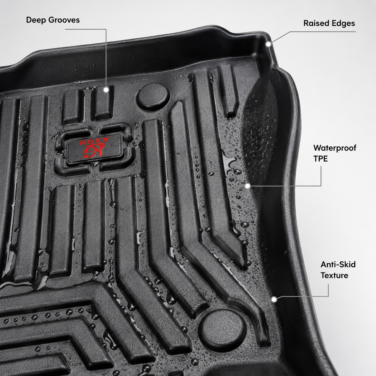 Auto Pearl Premium Life Long Black Floor Mats Custom Fit Car Floor Mats | Odor Free Virgin Polymer | All Weather Waterproof Protection | Edge to Edge Coverage