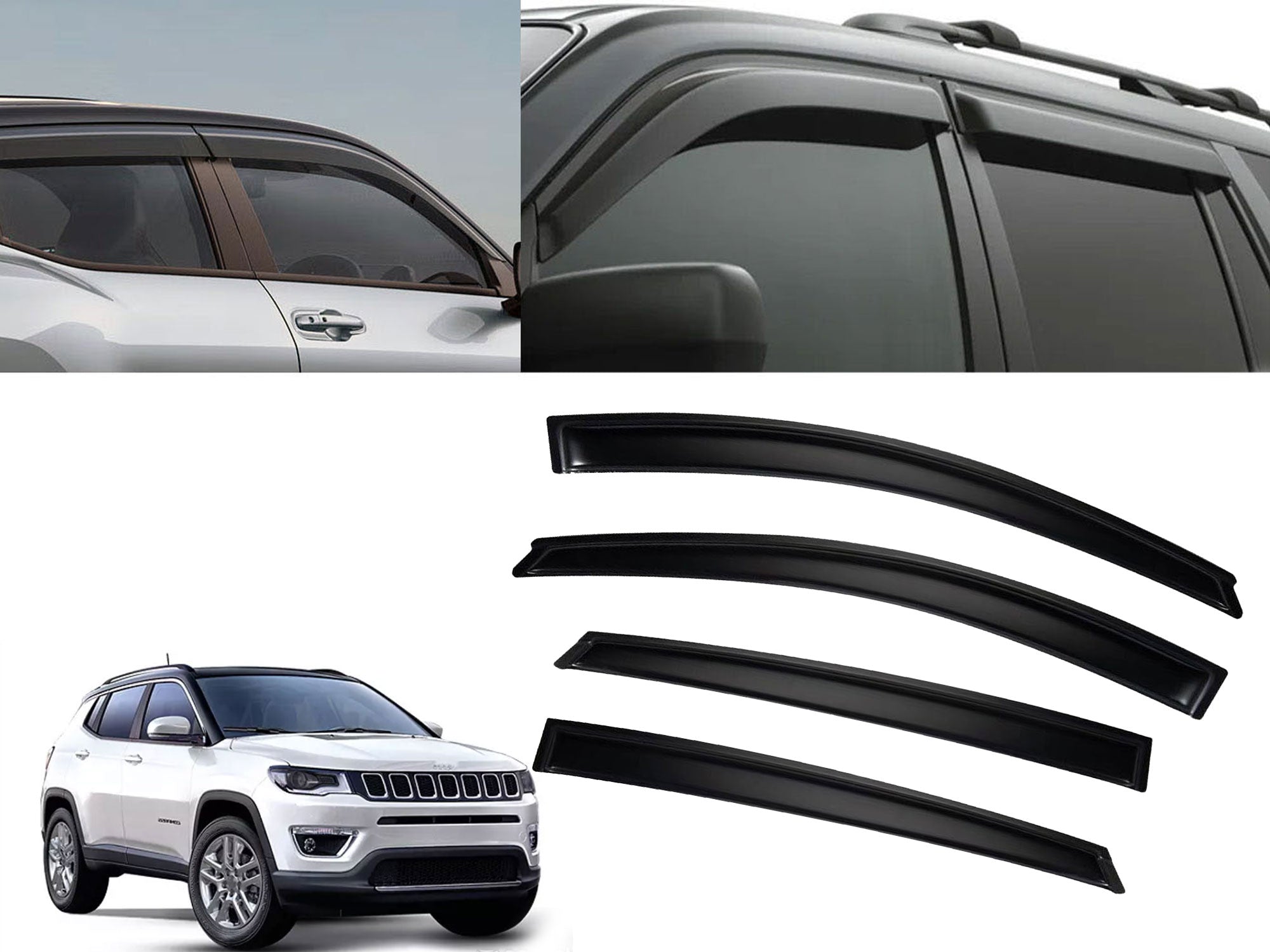 Auto Pearl Premium Door Visors for Jeep | All Models
