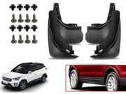O.E Type Custom Front and Rear Mud Flap Guard (Set of 4 Pcs) | Compatible with HYUNDAI | Black