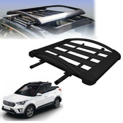 Car Roof Luggage (4x 4) Frame Aluminum Roof Frame Universal Roof Frame Travel Frame Load Frame Load Over 100 kg Roof Shelves Luggage Box Roof Rack (Black)